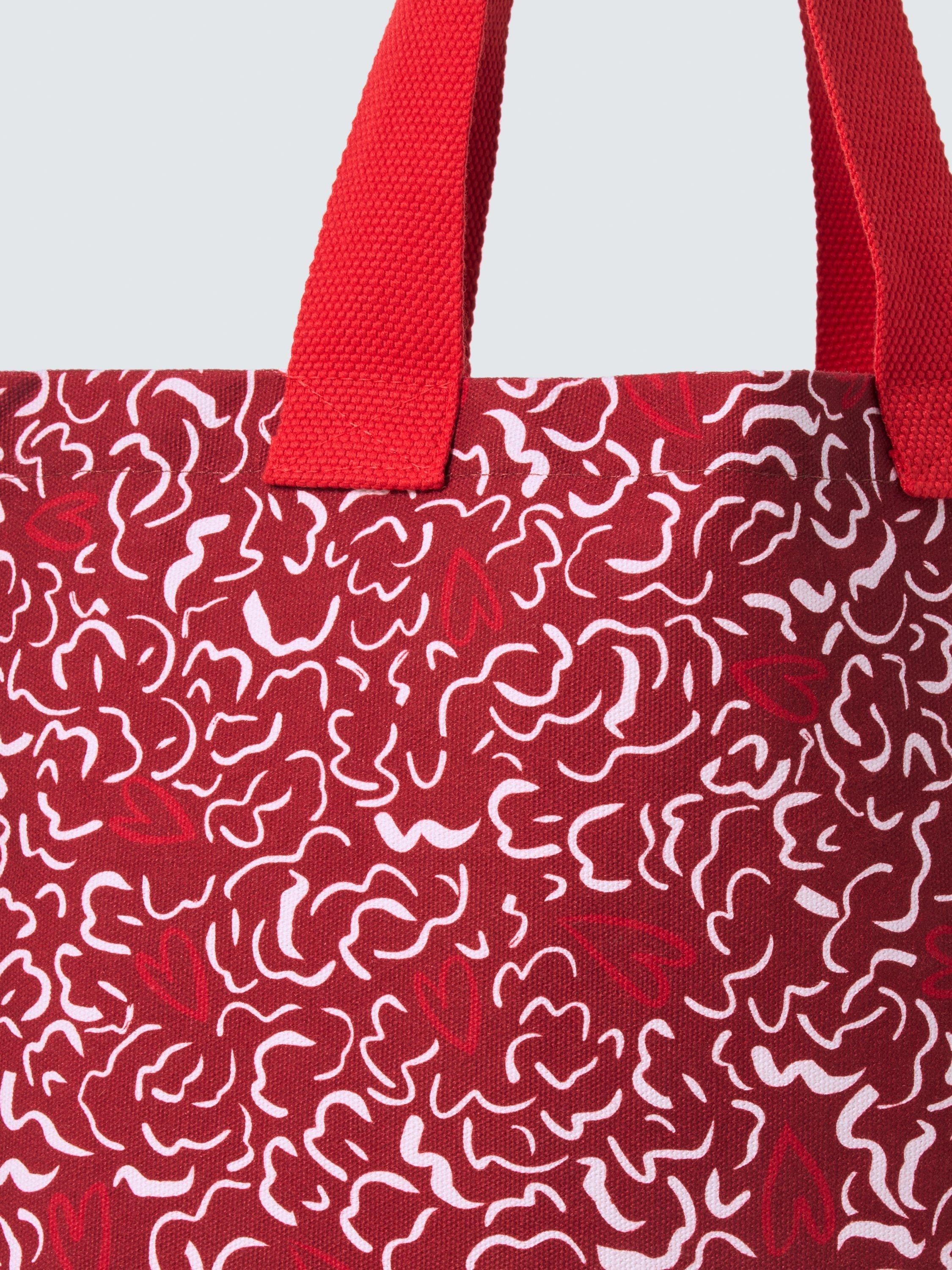 Product image 3 of 3, which shows John Lewis Heart Floral Cotton Tote Bag