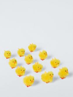 Decoris Fluffy Chicks, Pack of 12, 