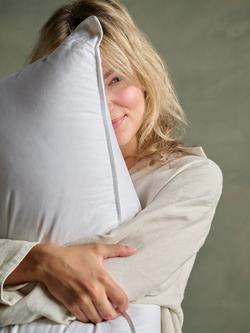 Bedfolk Feather & Down Kingsize Pillow, Firm, White