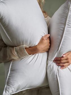 Bedfolk Feather & Down Pillow, Soft, White