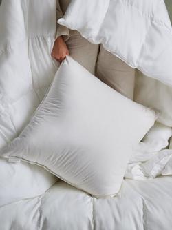 Bedfolk Feather & Down Square Pillow, Soft, White