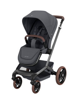 Maxi-Cosi Fame Pushchair and Carrycot with Pebble 360 Car Seat, FamilyFix 360 ISOFIX Car Seat Base, 2-in-1 Footmuff and Cup Holder Bundle, Twillic Graphite - view 2, Twillic Graphite