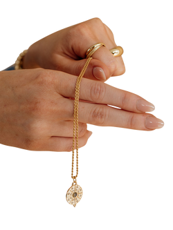 LARNAUTI Celestial Pendant Necklace, Gold - view 2, Gold