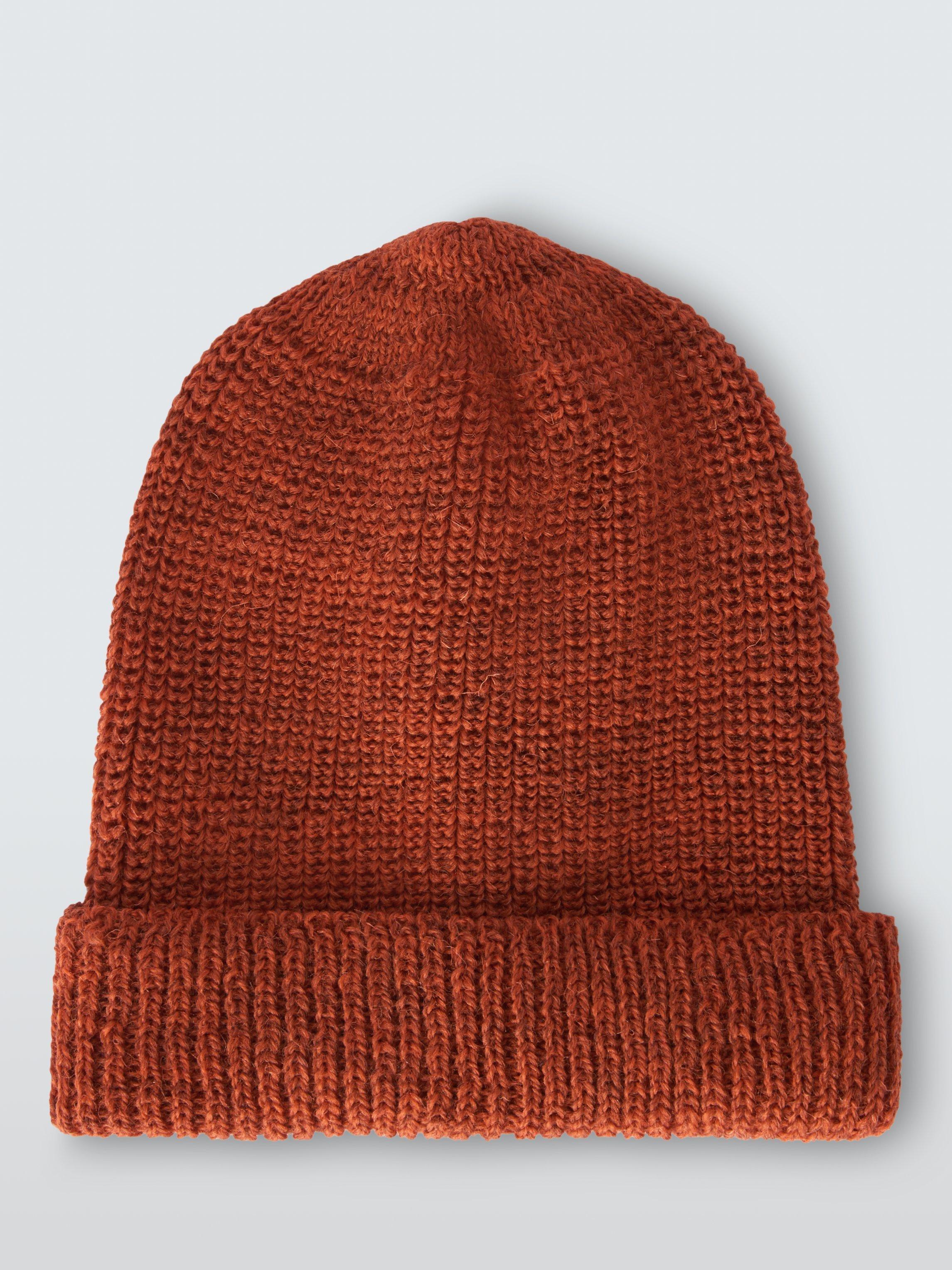 Product image 2 of 4, which shows Peregrine Merino Wool Ribbed Beanie, Orange