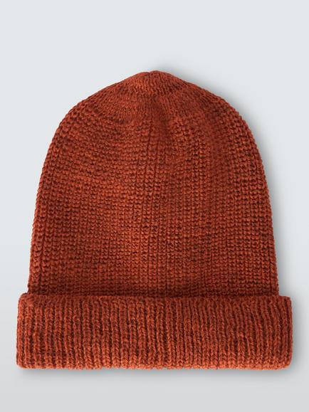 Peregrine Merino Wool Ribbed Beanie - view 2, Burnt Orange