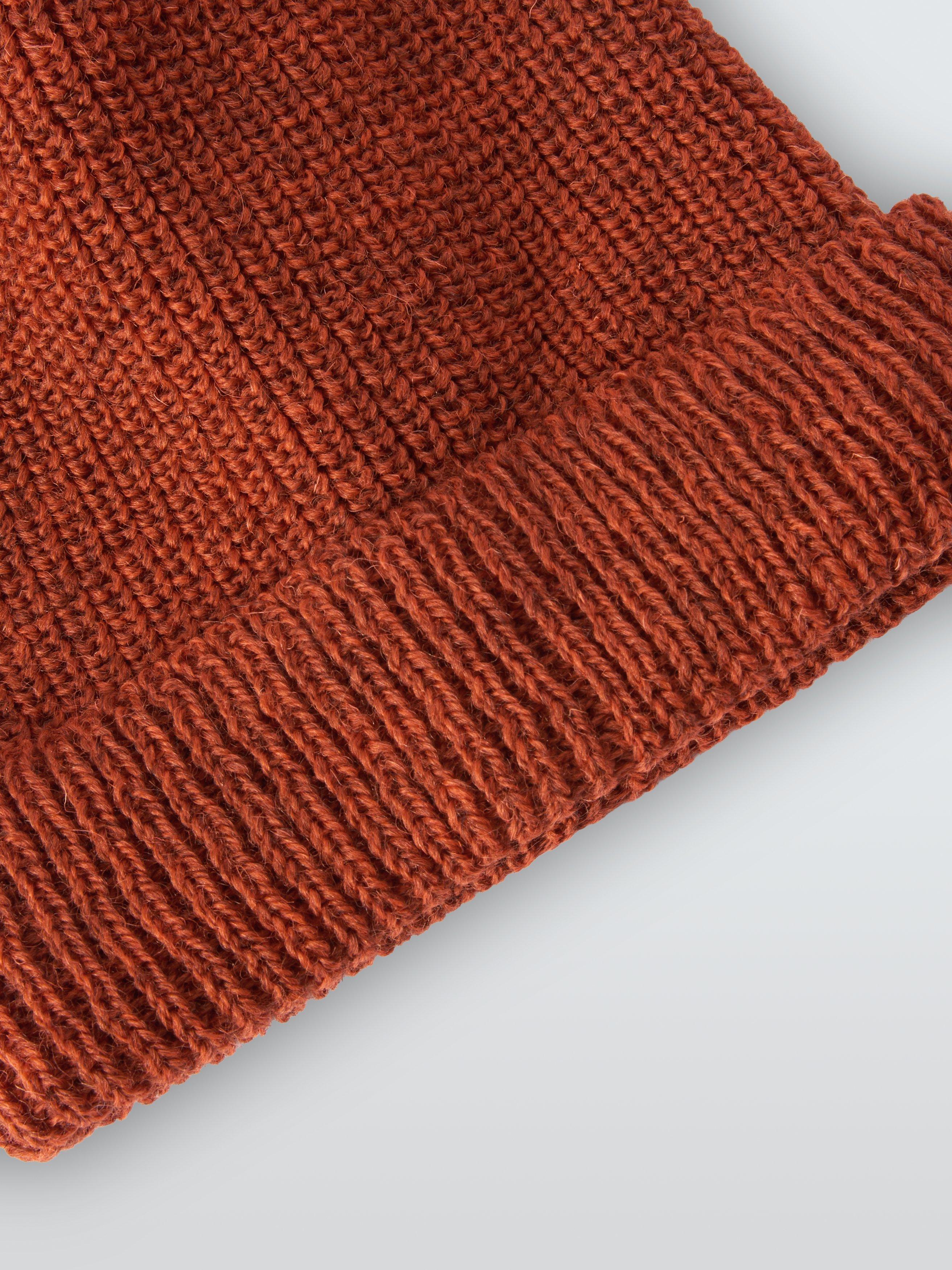 Product image 3 of 4, which shows Peregrine Merino Wool Ribbed Beanie, Orange