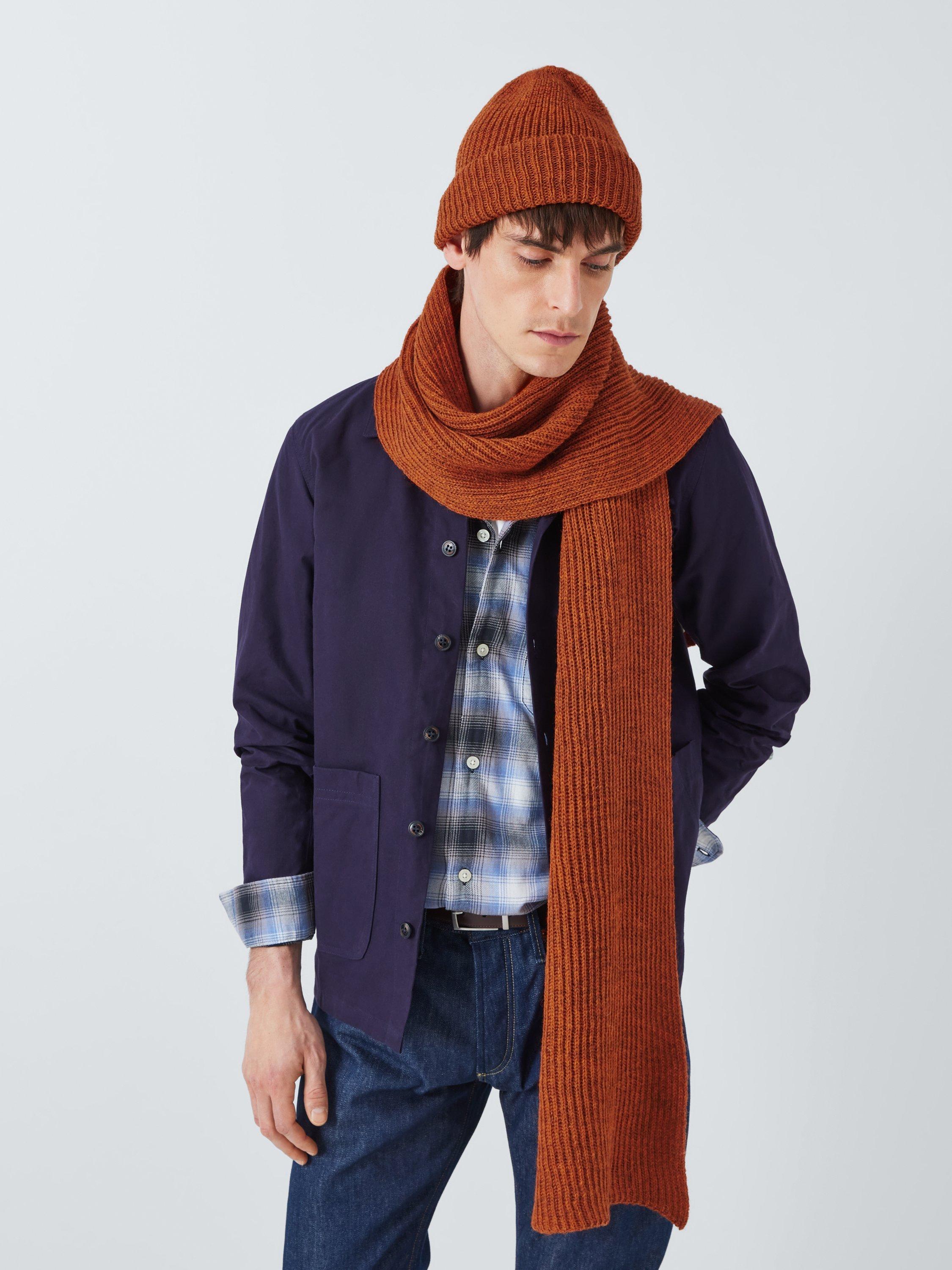 Product image 4 of 4, which shows Peregrine Merino Wool Ribbed Beanie, Orange