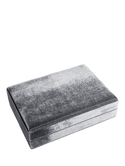 LARNAUTI Velvet Jewellery Box, Blue - view 2, Blue