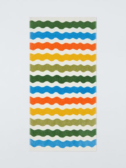 John Lewis Wave Stripe Beach Towel, Multi, Multi