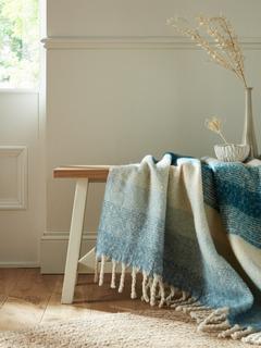 Laura Ashley Ortonby Throw, Light Blue