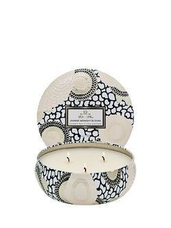 Voluspa Jasmine Mid Bloom Three Wick Scented Candle, 340g - view 2, Multi Multi