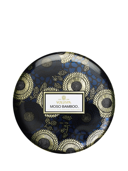 Voluspa Moso Bamboo Three Wick Scented Candle, 340g - view 2, Multi Multi