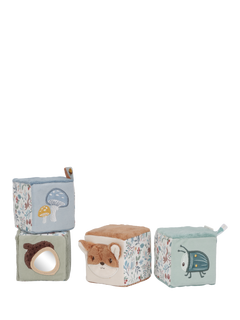 Little Dutch Forest Friends Soft Activity Cubes, Set of 4