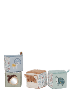 Little Dutch Forest Friends Soft Activity Cubes, Set of 4, Multi
