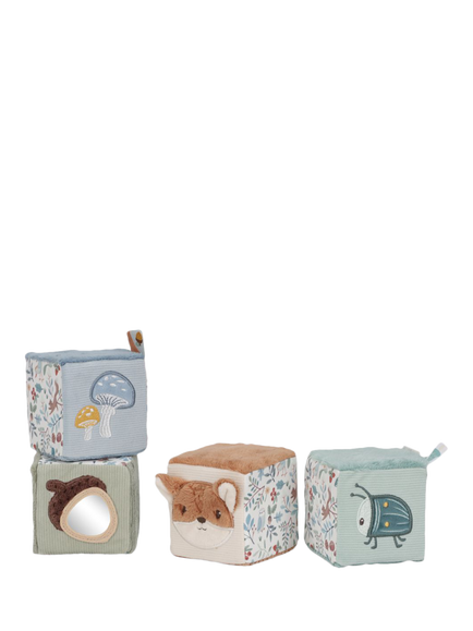 Little Dutch Forest Friends Soft Activity Cubes, Set of 4, Multi