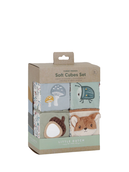 Little Dutch Forest Friends Soft Activity Cubes, Set of 4 - view 2, Multi