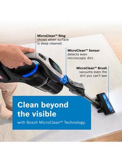Bosch Unlimited 10 Cordless Vacuum Cleaner with MicroClean™ Technology & TFT display, Griege - view 2, Greige