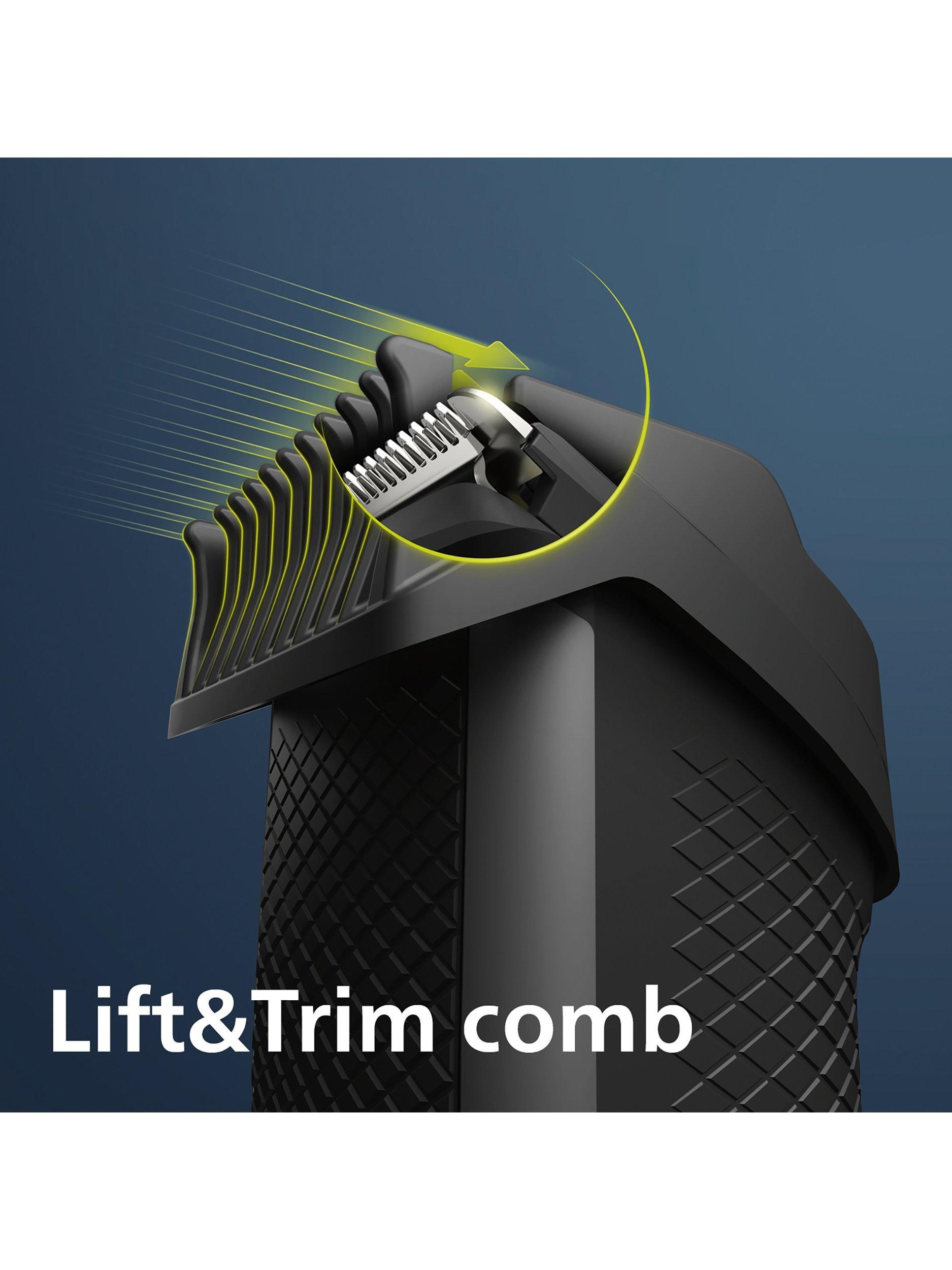 Product image 2 of 10, which shows Philips Series 3000 BT3239/15 Beard Trimmer, with Self-sharpening Steel Blades, & Lift & Trim Technology, Steel