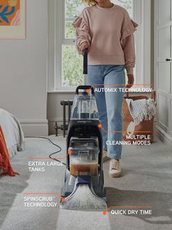 Vax SpinScrub Power Plus Carpet Cleaner, Grey/Indigo Blue - view 2, Grey/Indigo Blue