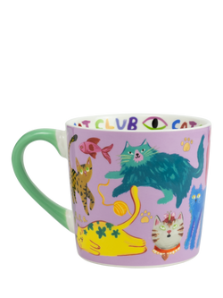 Eleanor Bowmer Cat Club New Bone China Mug, 300ml - view 2, Multi