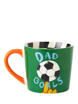 Eleanor Bowmer 'Dad Goals' New Bone China Mug, 300ml - view 2, Multi Multi