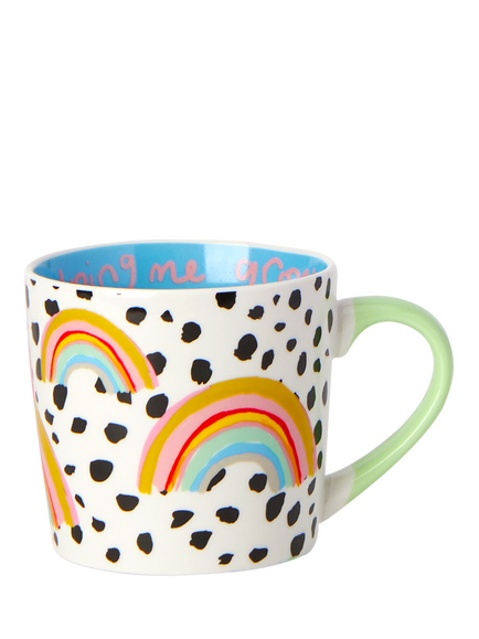 Eleanor Bowmer 'Thanks For Helping Me Grow' Rainbow New Bone China Mug, 300ml, Multi