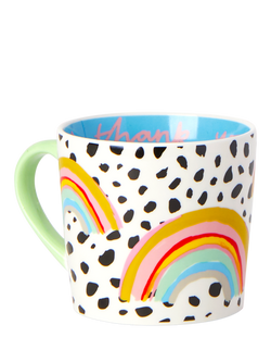 Eleanor Bowmer 'Thanks For Helping Me Grow' Rainbow New Bone China Mug, 300ml - view 2, Multi