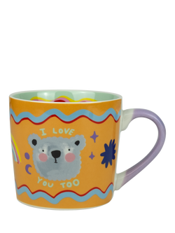 Eleanor Bowmer Teddy Bear New Bone China Mugs, Set of 2, 300ml - view 2, Multi