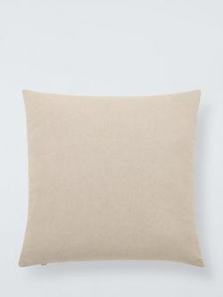 John Lewis Wool Blend Cushion, Oat - view 2, Oat