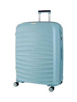 Rock Sunwave 8-Wheel 79cm Expandable Large Suitcase, Light Blue