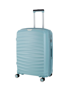 Rock Sunwave 8-Wheel 66cm Expandable Medium Suitcase, Light Blue