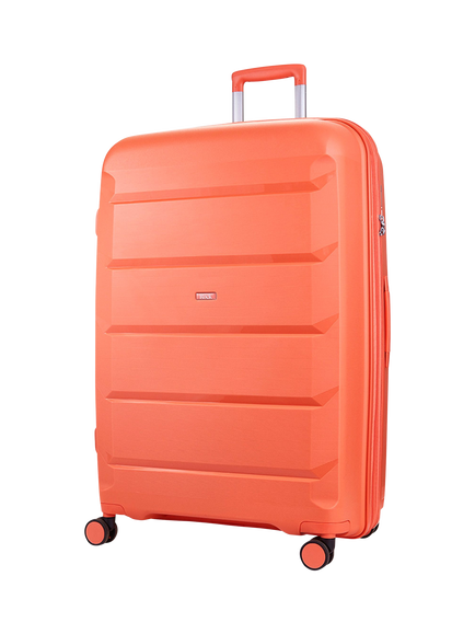 Rock Tulum 8-Wheel Expandable Suitcase Set, 3 Piece, Peach - view 2, Peach