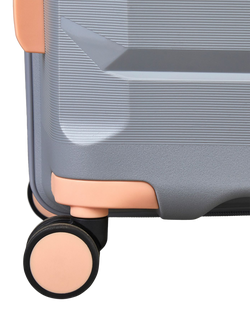 Rock Tulum 8-Wheel 78cm Expandable Large Suitcase, 105L - view 2, Grey/Peach