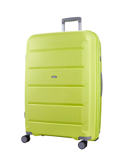 Rock Tulum 8-Wheel 78cm Expandable Large Suitcase, 105L, Lime, Lime
