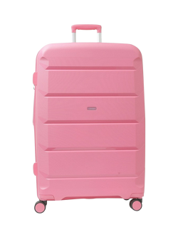 Rock Tulum 8-Wheel 78cm Expandable Large Suitcase, 105L - view 2, Pink