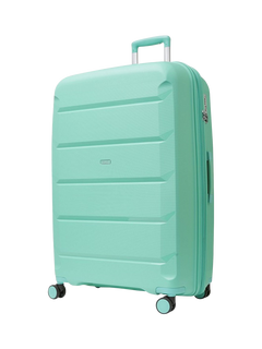 Rock Tulum 8-Wheel 78cm Expandable Large Suitcase, 105L, Turquoise