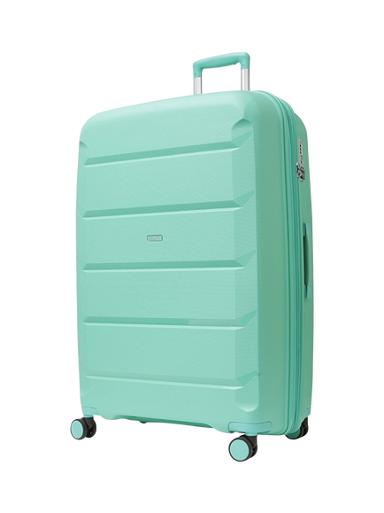 Rock Tulum 8-Wheel 78cm Expandable Large Suitcase, 105L, Turquoise