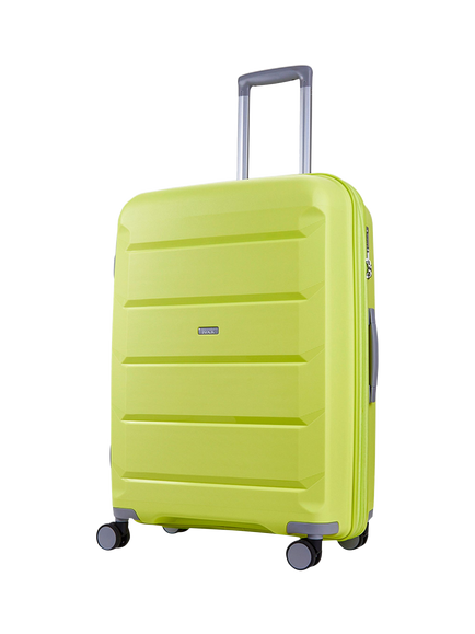 Rock Tulum 8-Wheel 66cm Expandable Medium Suitcase, 63L, Lime