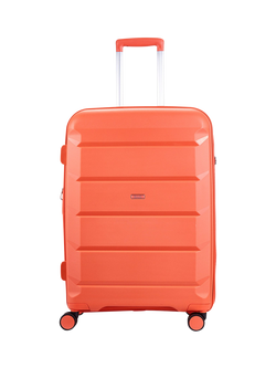Rock Tulum 8-Wheel 66cm Expandable Medium Suitcase, 63L - view 2, Peach