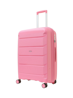 Rock Tulum 8-Wheel 66cm Expandable Medium Suitcase, 63L, Pink