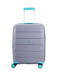 Rock Tulum 8-Wheel 55cm Expandable Cabin Case, 36L, Grey/Aqua
