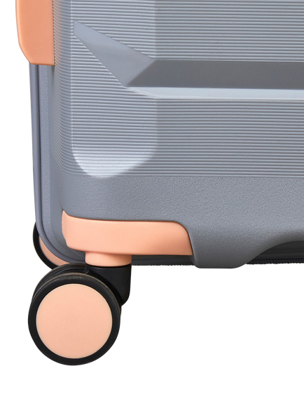 Rock Tulum 8-Wheel 55cm Expandable Cabin Case, 36L - view 2, Grey/Peach