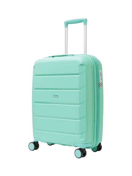 Rock Tulum 8-Wheel 55cm Expandable Cabin Case, 36L, Turquoise