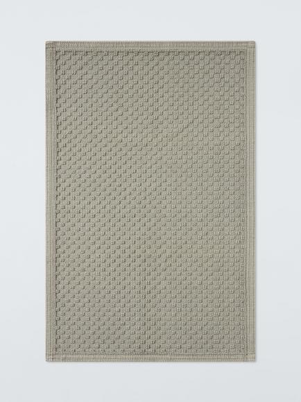 John Lewis Organic Cotton Bath Mat, Olive