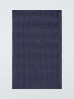 John Lewis Waffle Bath Mat, Dark Indigo