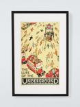 John Lewis London Transport Museum 'The Lure of the Underground' Framed Vintage Poster, 60 x 40cm, Multi