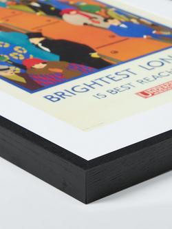 John Lewis London Transport Museum 'Brightest London is Best Reached by Underground' Framed Vintage Poster, 60 x 40cm, Multi - view 2, Multi
