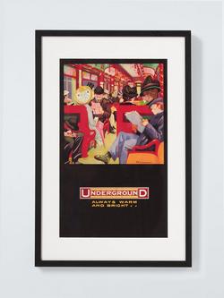 John Lewis London Transport Museum 'Always Warm & Bright' Framed Vintage Poster, 60 x 40cm, Multi, Multi