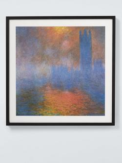 John Lewis Claude Monet 'Houses of Parliament' Framed Print, 70 x 70cm, Multi, Multi