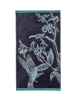Ted Baker Botanical Birds Towels, Navy